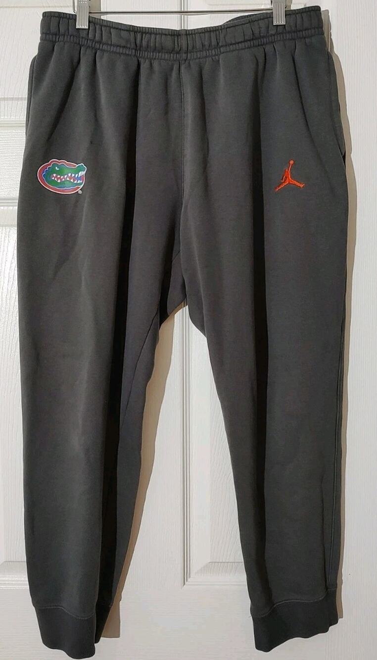Men's Florida Gators Air Jordan Gray Sweatpants Joggers - Large